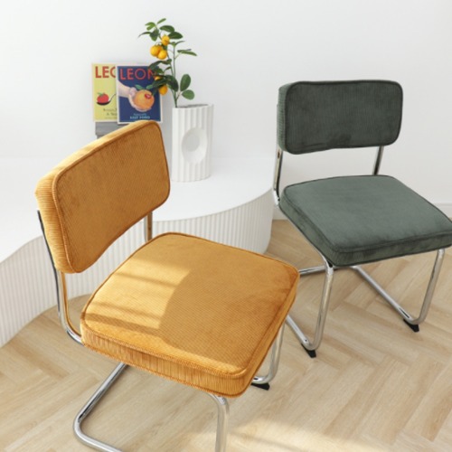 C3300 코듀로체어 패브릭 스틸 쿠션 홈 카페 세스카 디자인 의자
