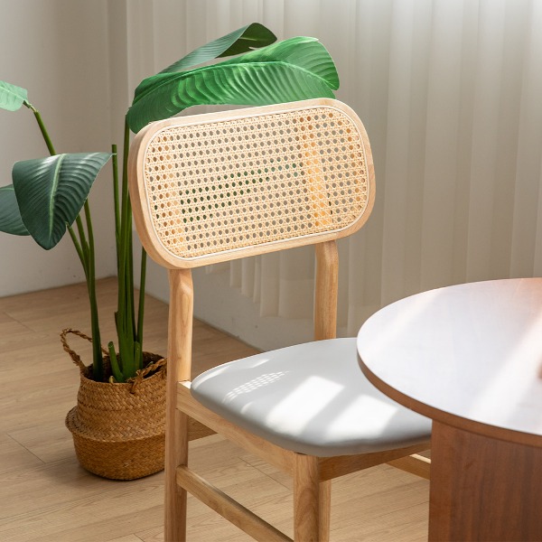 C2554 노니체어 라탄의자 원목 식탁 인테리어 카페 의자