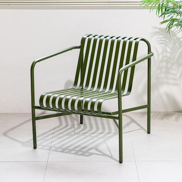 C5153 헤니 라운지체어 야외 철제 의자 카페 정원 테라스 야외용 낮은 의자