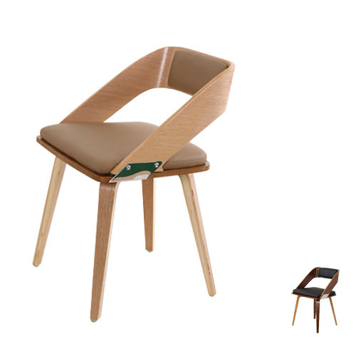 C4463 디자인의자 목재 가죽 카페 식탁 홈 인테리어 디자인 의자