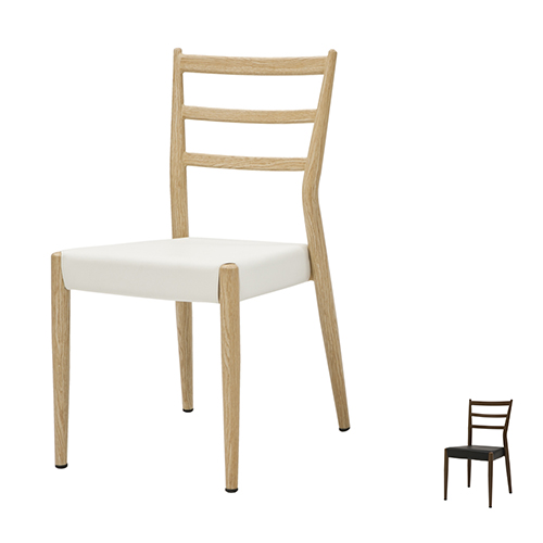 C5049 스틸라인 체어 스틸 목재 가죽 카페 업소 디자인 인테리어 의자