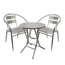 S2105 야외세트 (2인/3인/4인) 알루미늄 접이식 카페 테라스 야외 의자 테이블 세트
