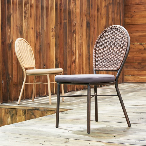 C2556 메이플 체어 인조라탄 철재 인테리어 카페 디자인 의자