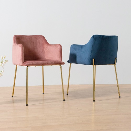 [1+1]C3246 루카스체어 벨벳 스틸 골드 거실 카페 식탁 디자인 인테리어 의자