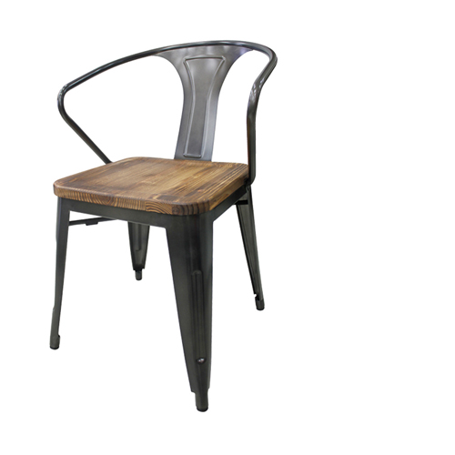 C1217 폴로우드암체어 목재 철재 톨릭스 간이 보조 빈티지 인테리어 의자