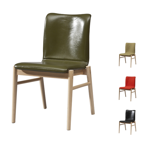 C2253 오슬로체어 목재 가죽 식당 카페 홈 거실 식탁 디자인 인테리어 의자