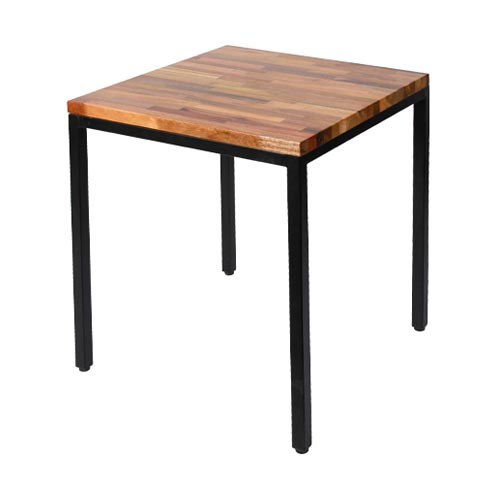 T1336 나왕 테이블 목재 사각 철재다리 제작 실내 카페 업소용 테이블
