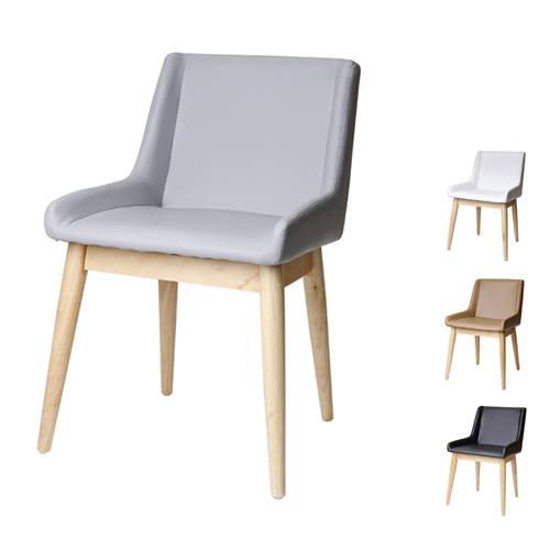C4552 포체어 가죽 목재 우드 홈 카페 거실 업소 인테리어 디자인 의자