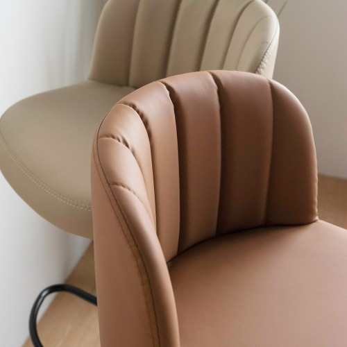 B2706 몽크 바텐 높은 바의자 가죽 푹신한 쿠션 바텐더 클래식 홈바 의자